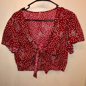 polkadot crop top/blouse